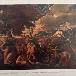 Triumph of Flora, Seaport at Sunset, Painting, Louvre, Art Print ~ 250920-WH 135